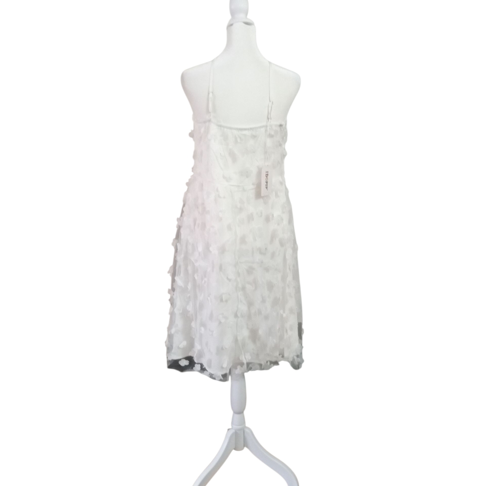 IDOPIP White  3D Floral Midi Dress L - Picture 4 of 12